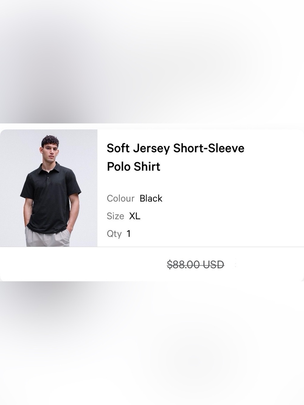 Soft Jersey Short-Sleeve Polo Shirt in Black
